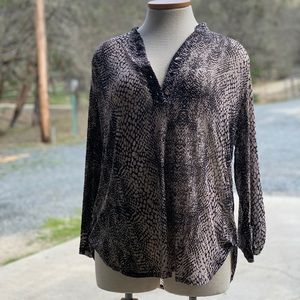 Sheer snakeskin blouse